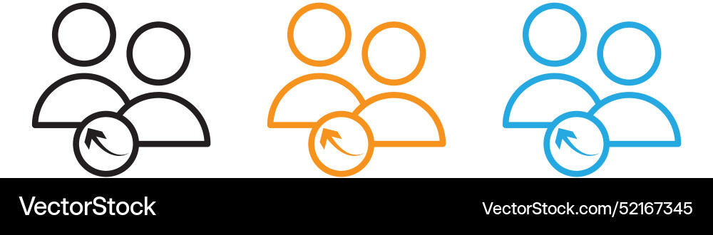 Referrals icon logo set collection for web app ui Vector Image