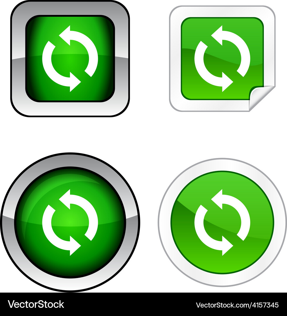 Refresh button set Vector Image