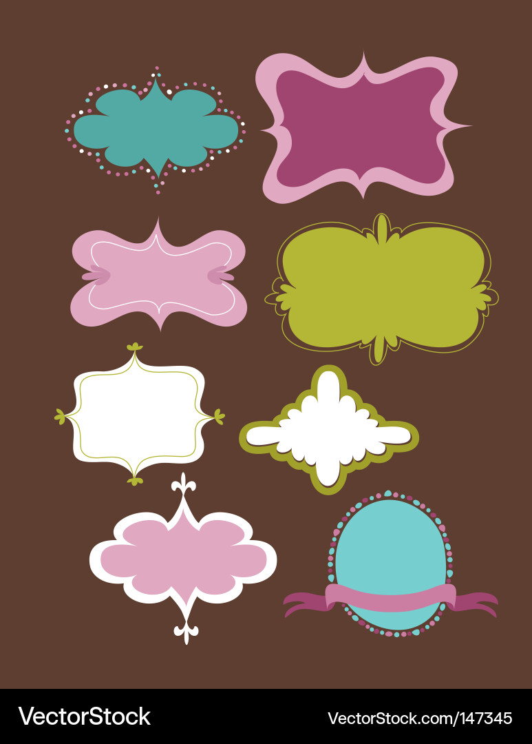Retro Frame Elements vector image