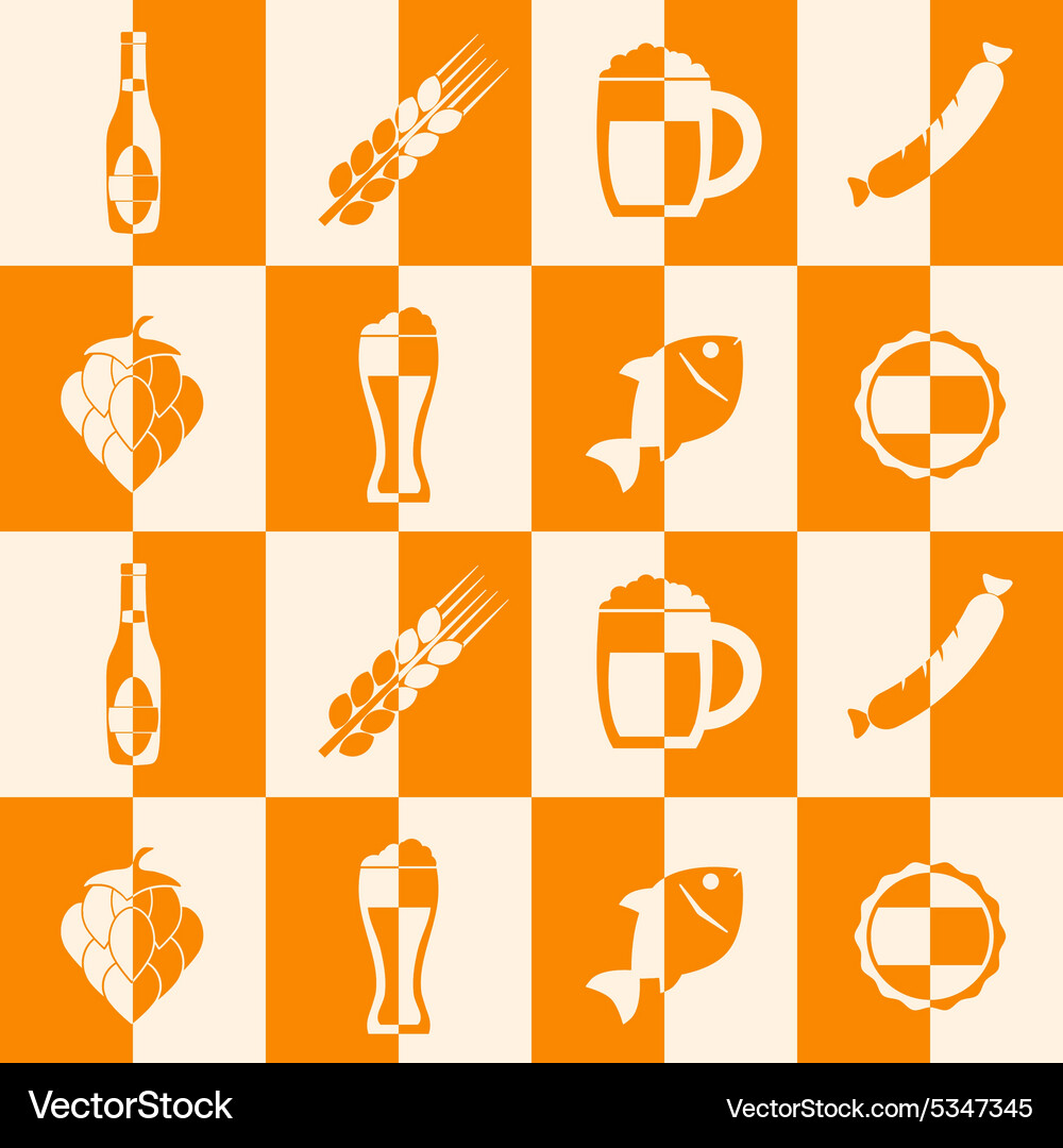 Seamless pattern with consumption of beer Vector Image