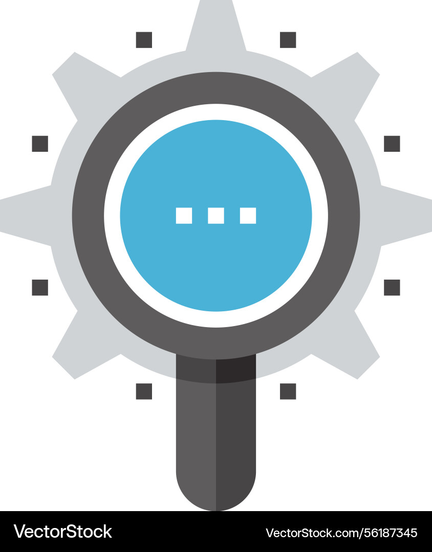 Search optimization flat web icon Search optimization flat web icon vector image