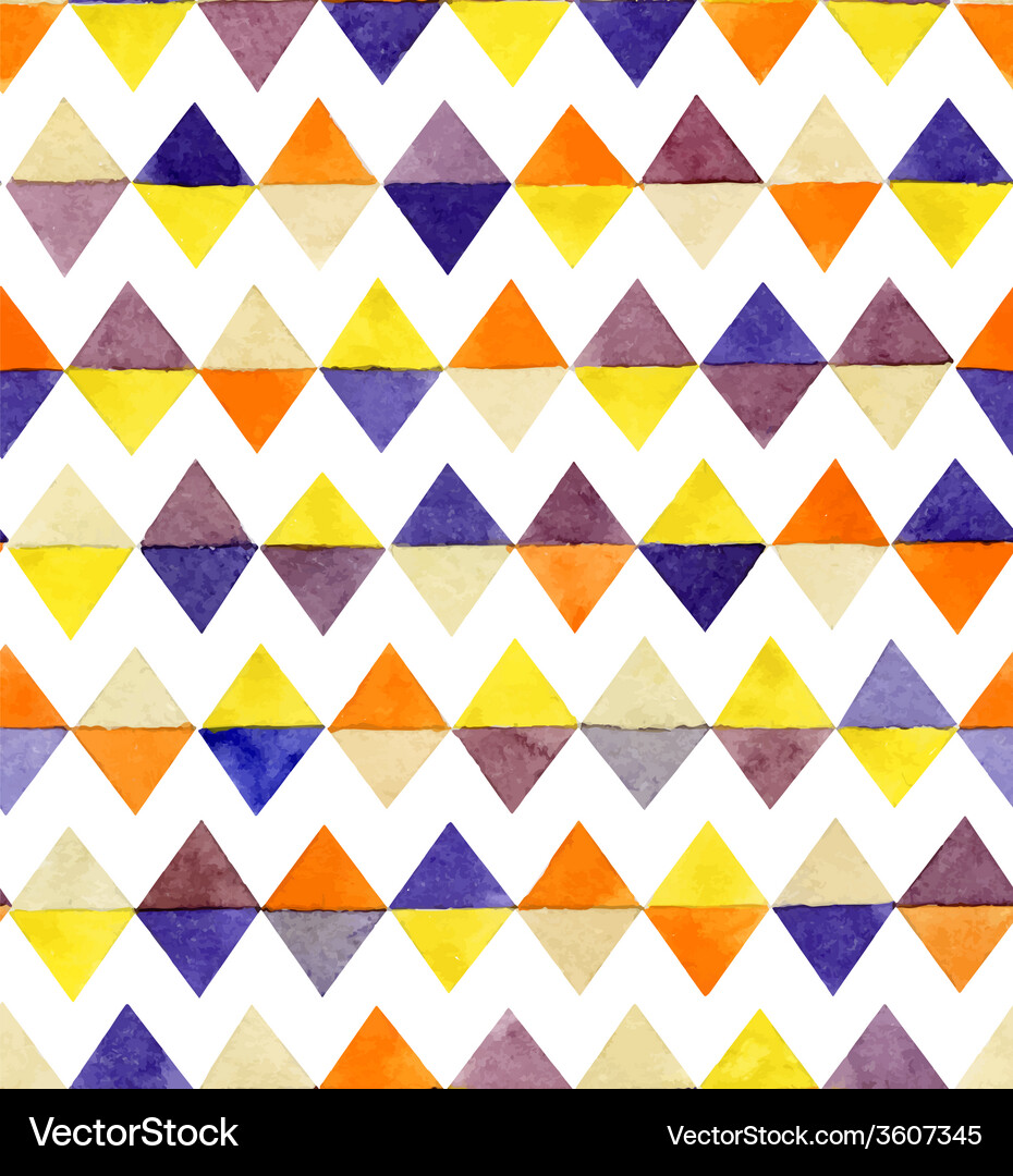 Watercolor Triangular Pattern Vector Image