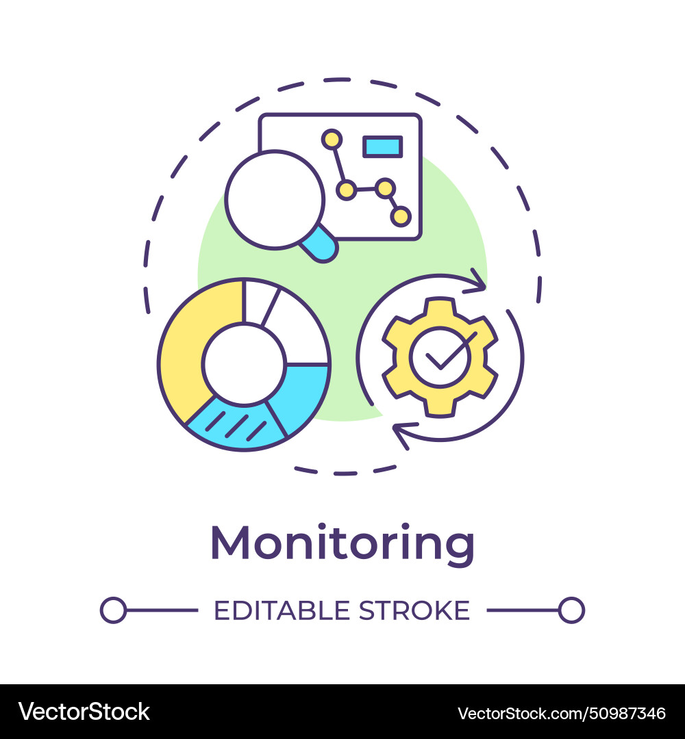 Bpm monitoring multi color concept icon Bpm monitoring multi color concept icon vector image