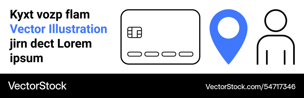 Digital payment methods with location pin and user Vector Image