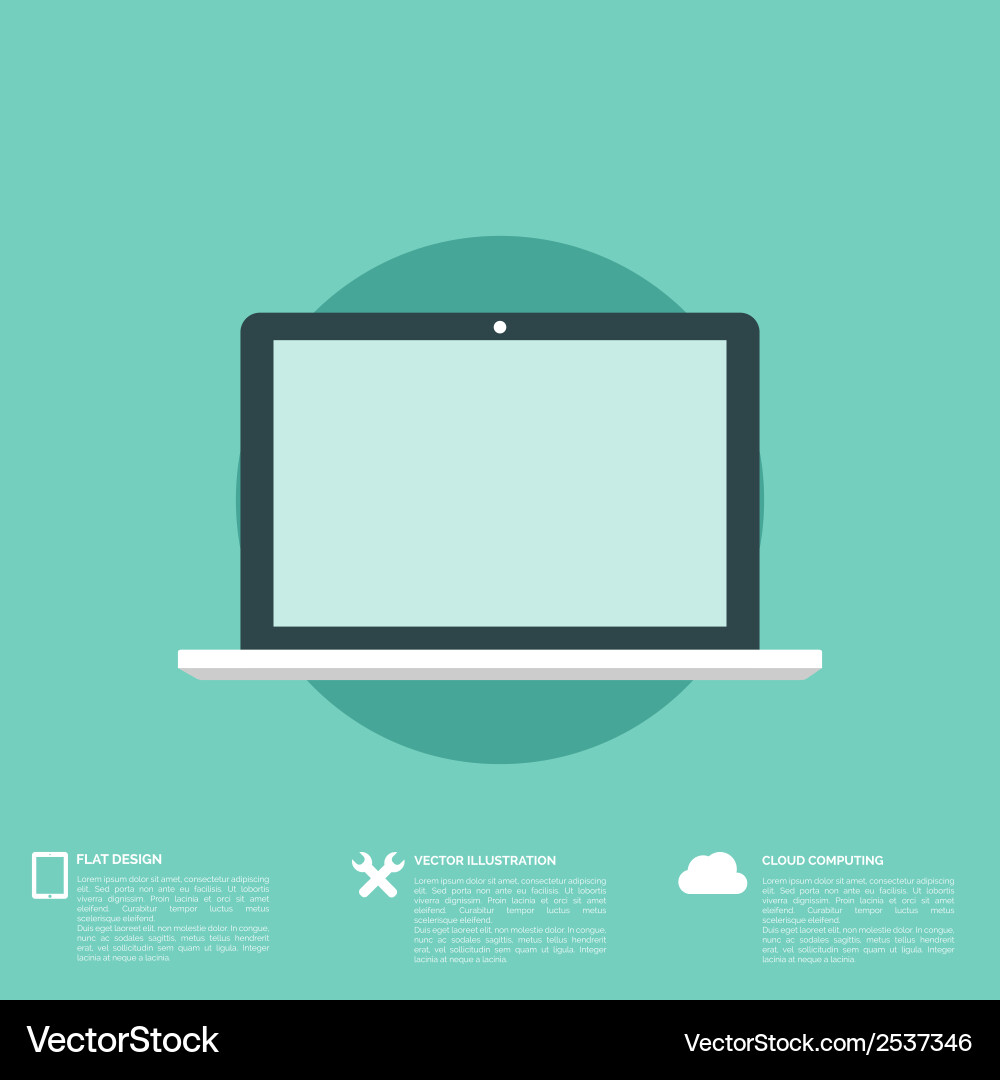 Flat abstract background with web icons interface vector image