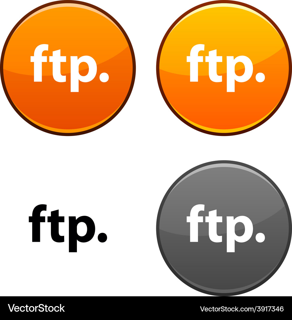 Ftp button Vector Image