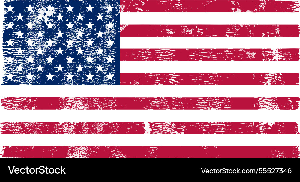 Grunge flag of the usa Grunge flag of the usa Vector Image