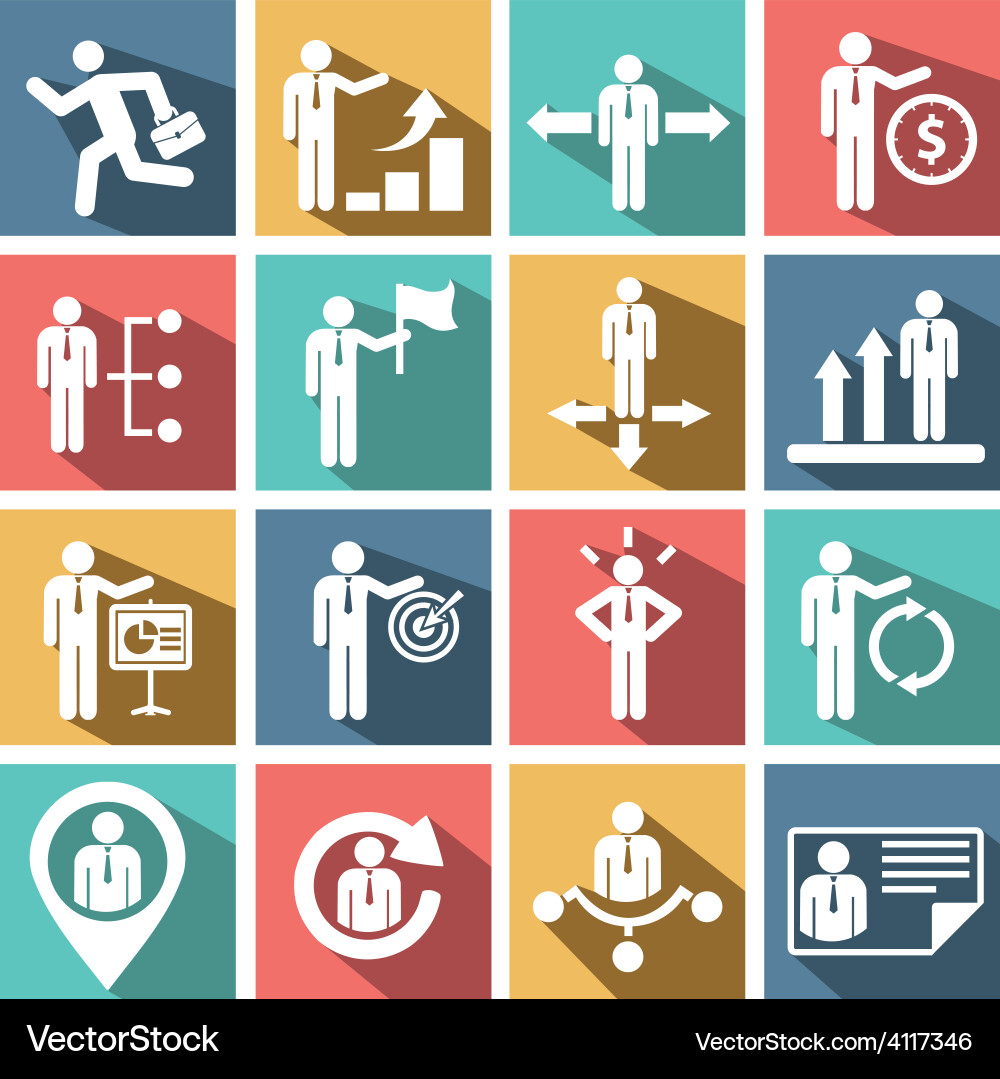 Human resources icons Royalty Free Vector Image