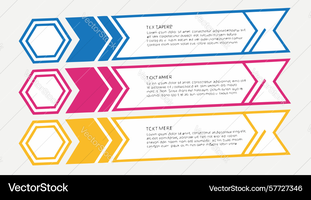 Infographic template with chevron arrows and text vector image