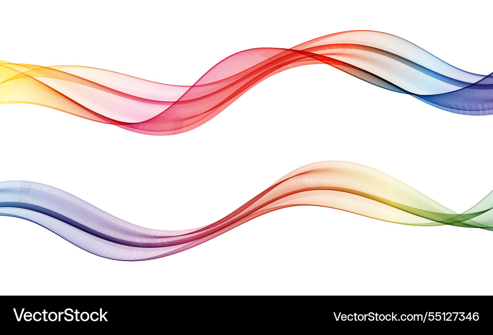 Transparent Wave Element Set vector image
