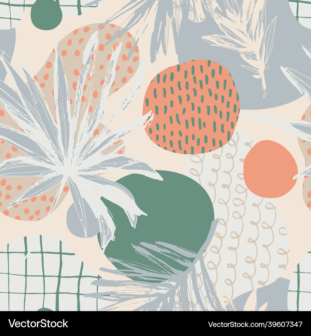 Background with palm leaves monstera plant Background with palm leaves monstera plant vector image