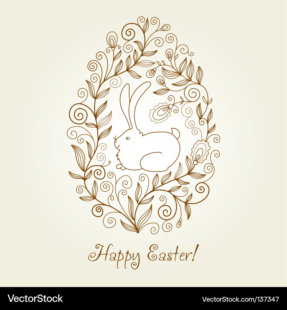 Elegant Easter Card vector image