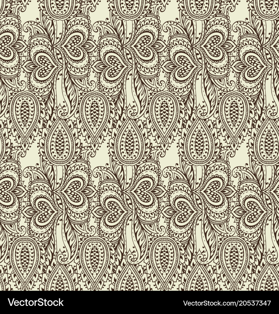 Henna Floral Mehndi Pattern Vector Image