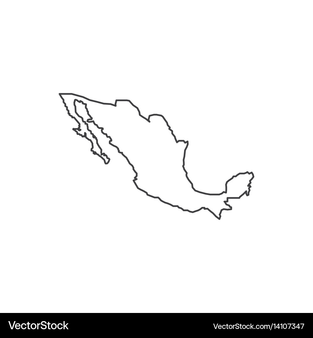Mexico Map Outline Vector Image