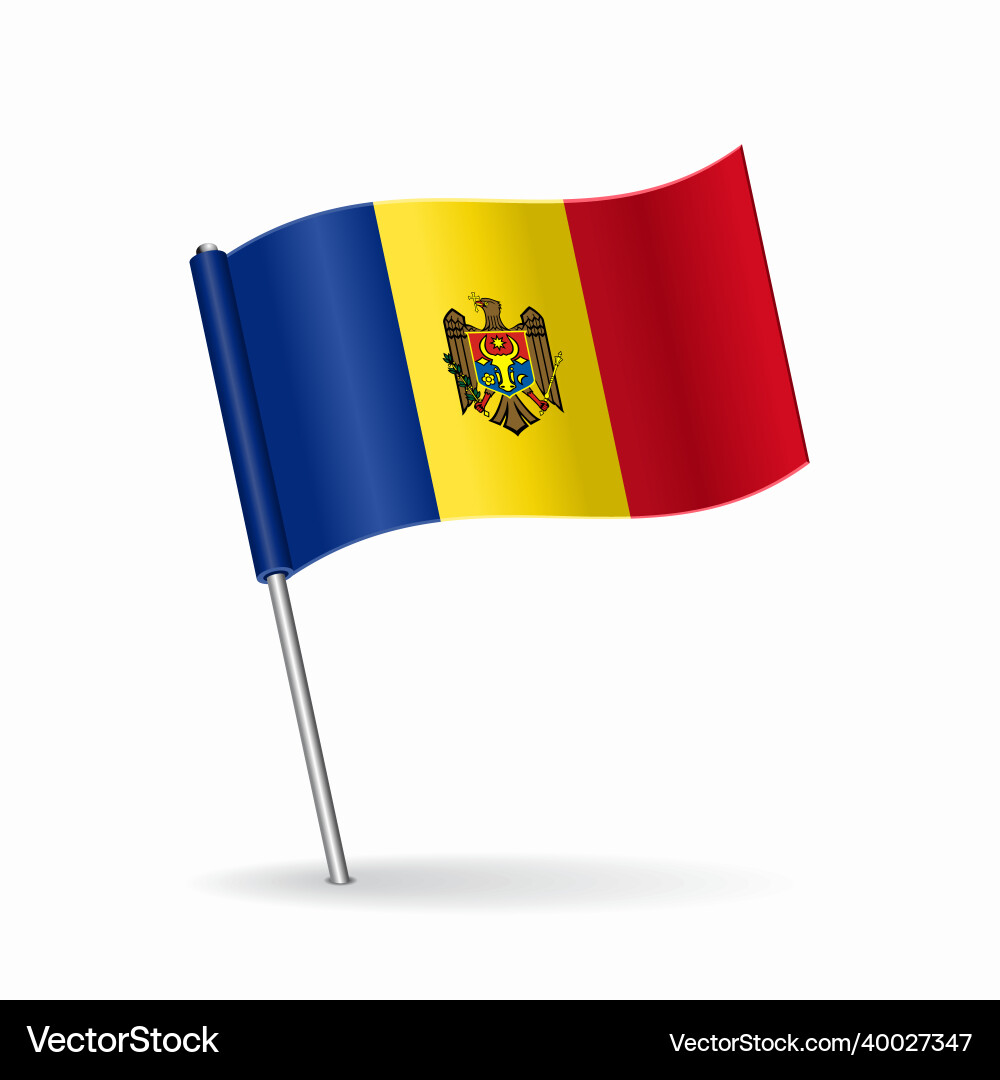 Moldovan flag map pointer layout vector image
