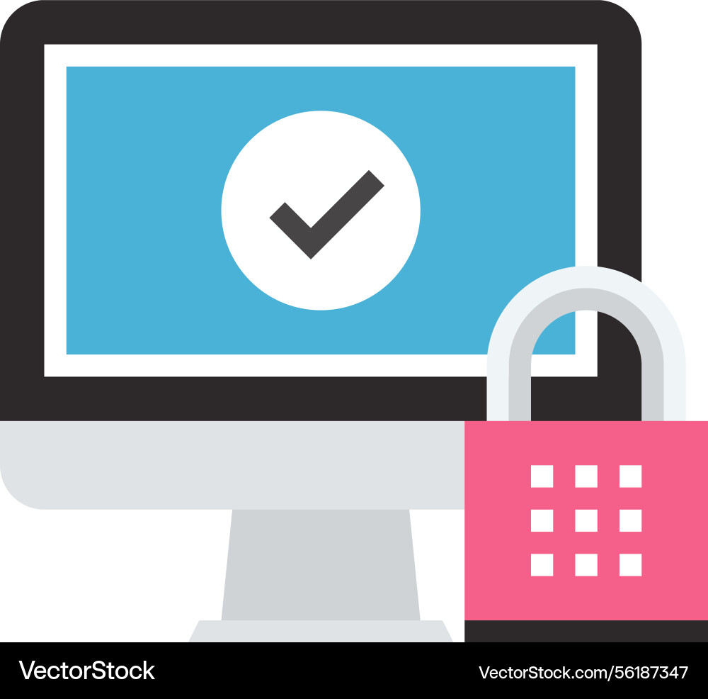 Protection flat web icon Royalty Free Vector Image