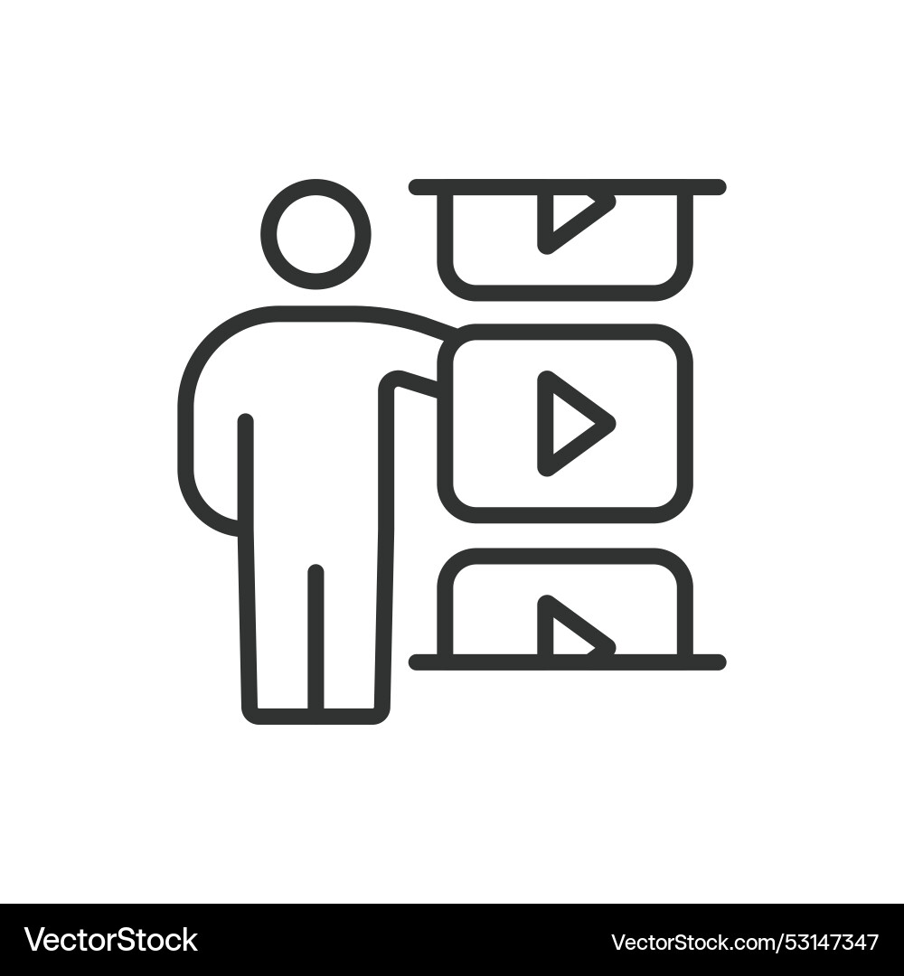 Shorts video scrolling in line design vertical vector image