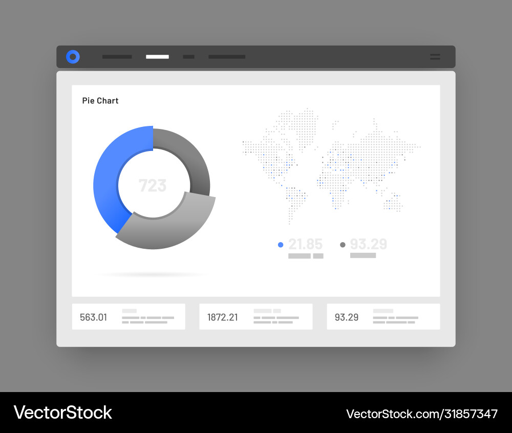 Web app dashboard ui and ux kit infographic tools Vector Image