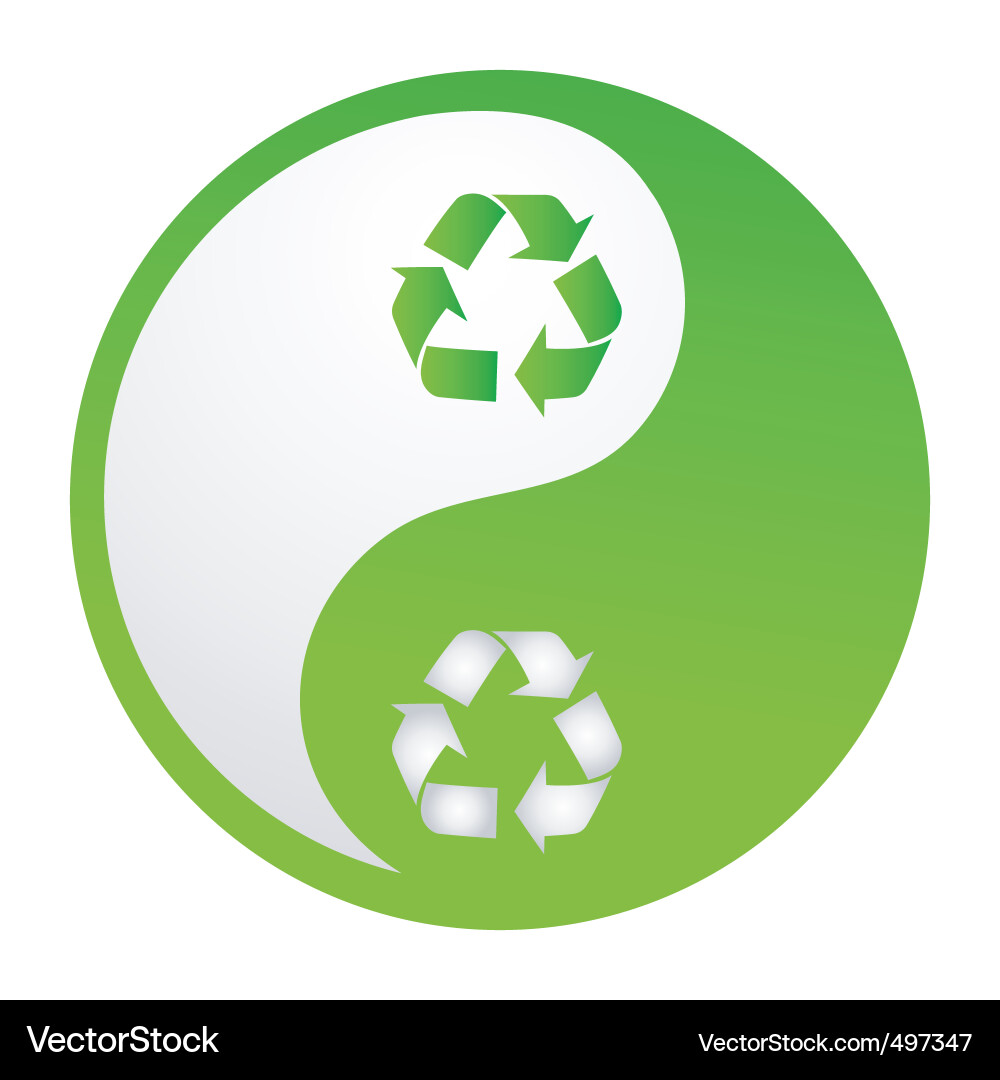Yin Yang Recycle Symbol Vektorbild