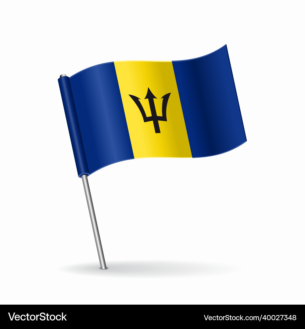 Barbados Flag Pointer Layout vector image