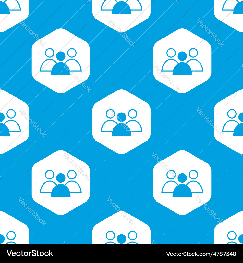 Group leader hexagon pattern vector image