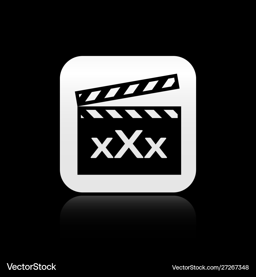 Schwarzer Film clapper mit inscription xxx icon Schwarzer Film clapper mit inscription xxx icon vektorbild