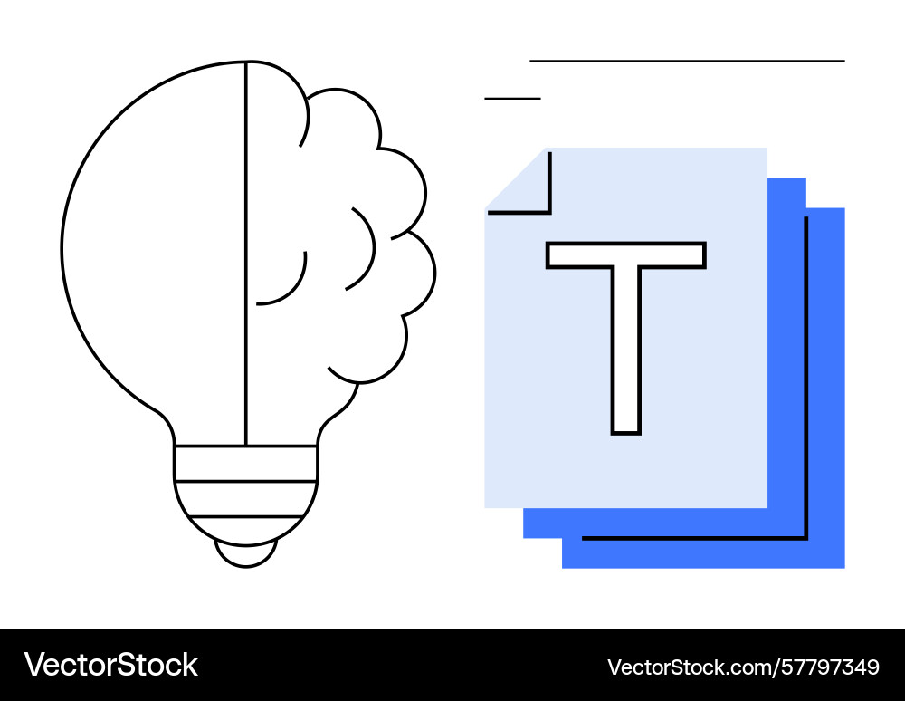 Abstract light bulb with brain pattern and stacked Abstract light bulb with brain pattern and stacked vector image