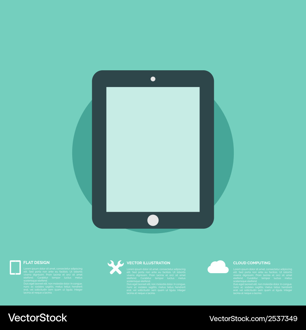 Flat abstract background with web icons interface Vector Image