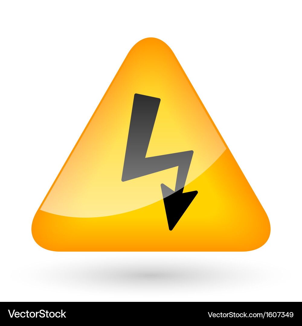 High Voltage Danger Sign Vector Image