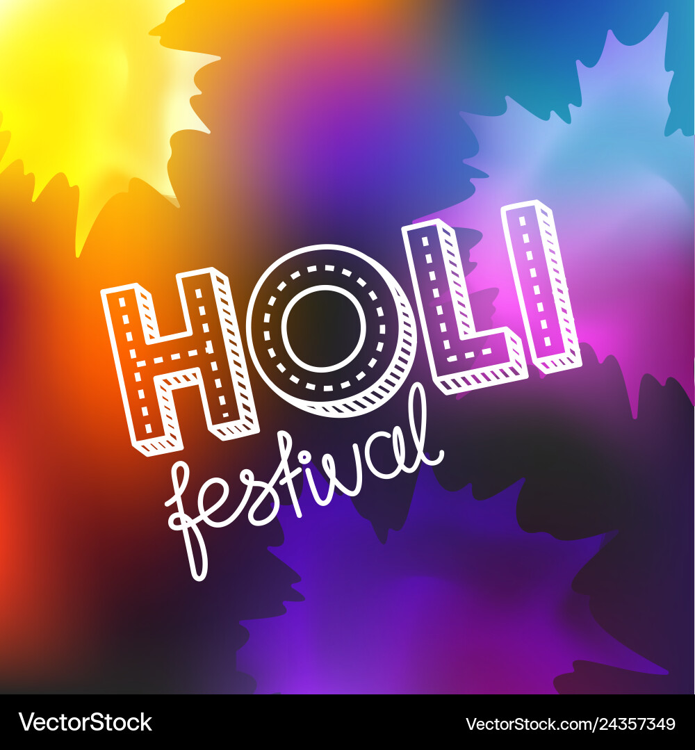 Holi festival concept happy elements Holi festival concept happy elements vector image