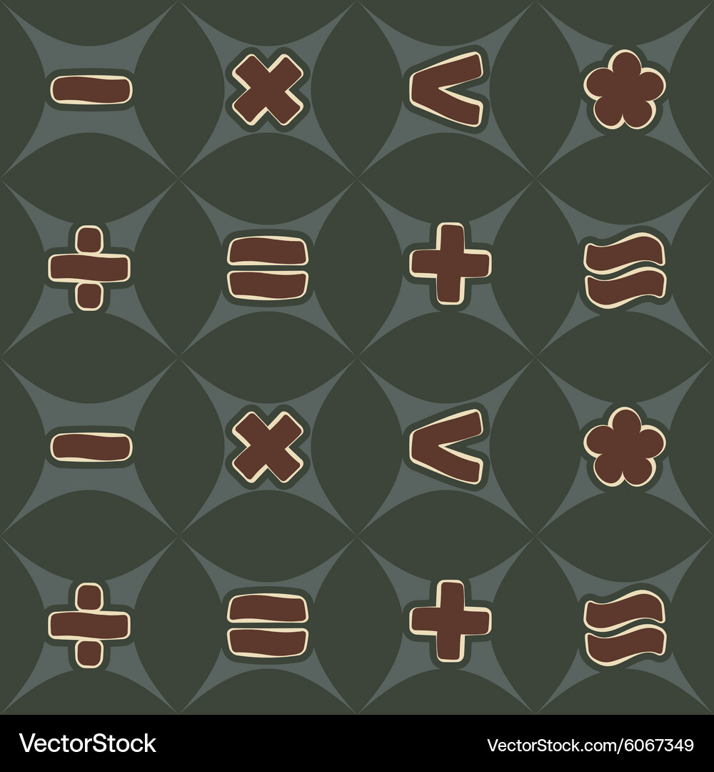 Seamless background with arithmetic symbols Vector Image