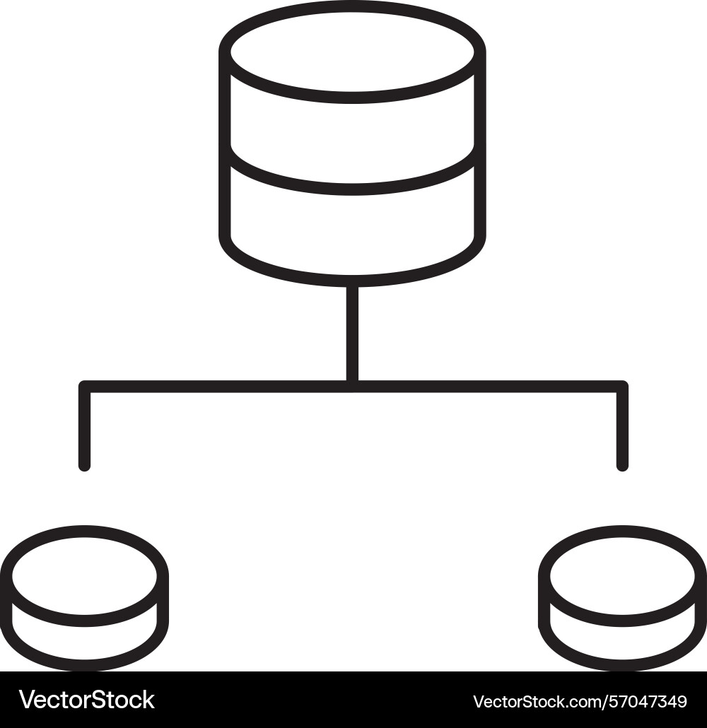 Structured data line icon design Vector Image