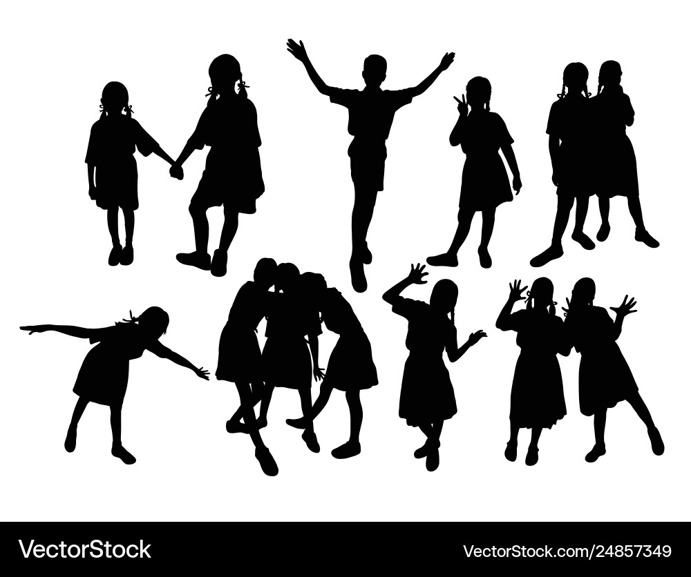 Student activity silhouettes Student activity silhouettes Vector Image