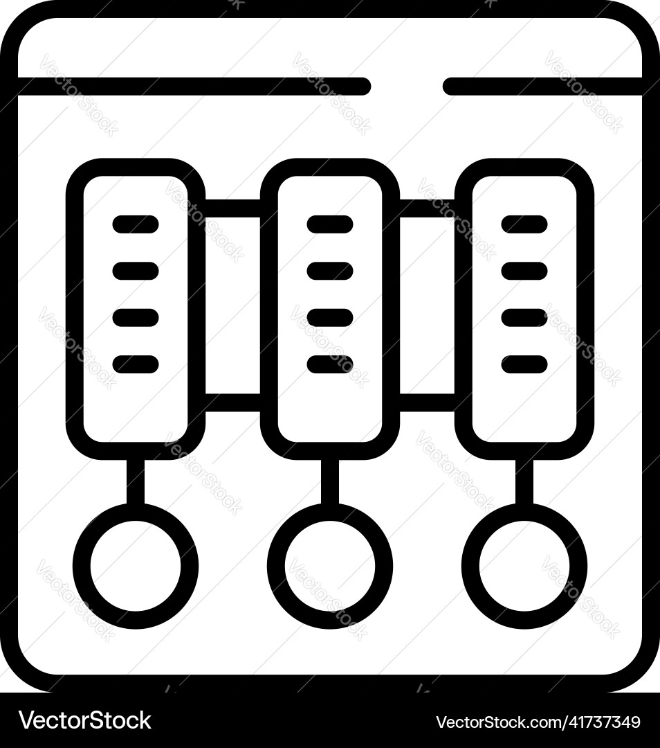 Workflow procedure icon outline business Workflow procedure icon outline business vector image