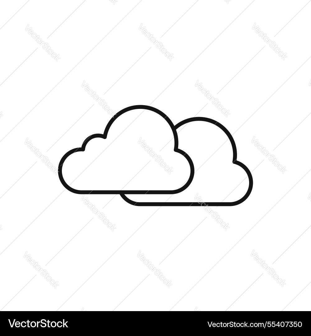 Clouds icon simple thin line vector image