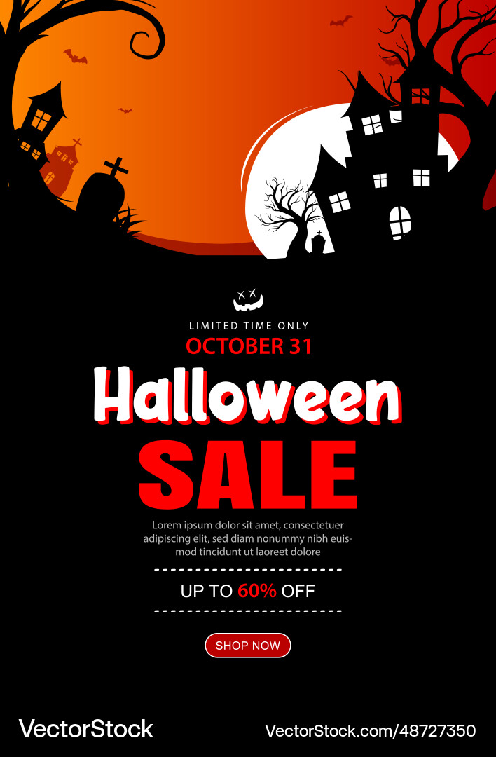 Halloween-Verkauf Banner Hintergrund Vorlage Halloween-Verkauf Banner Hintergrund Vorlage vektorbild