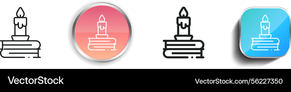 Literature icon thin linear regular and button Literature icon thin linear regular and button vector image