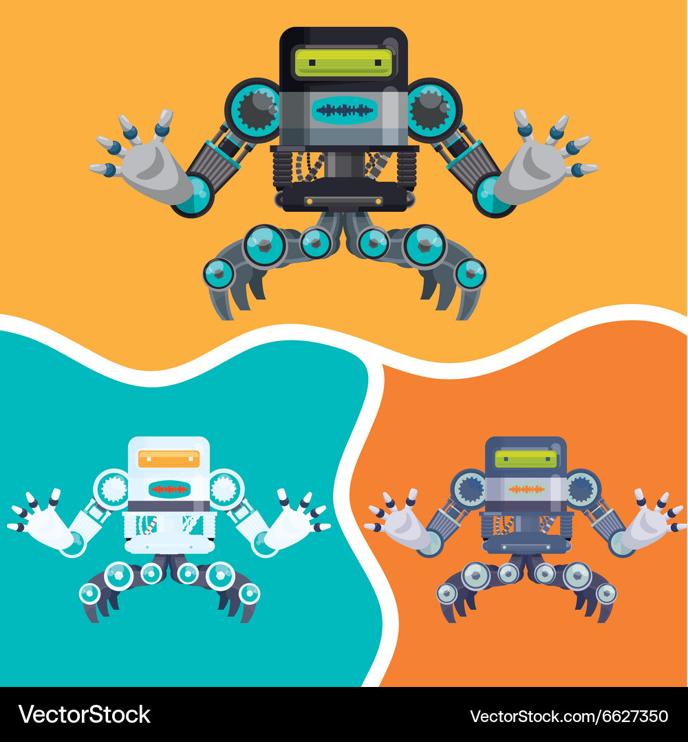 Robot and technology design Vector Image