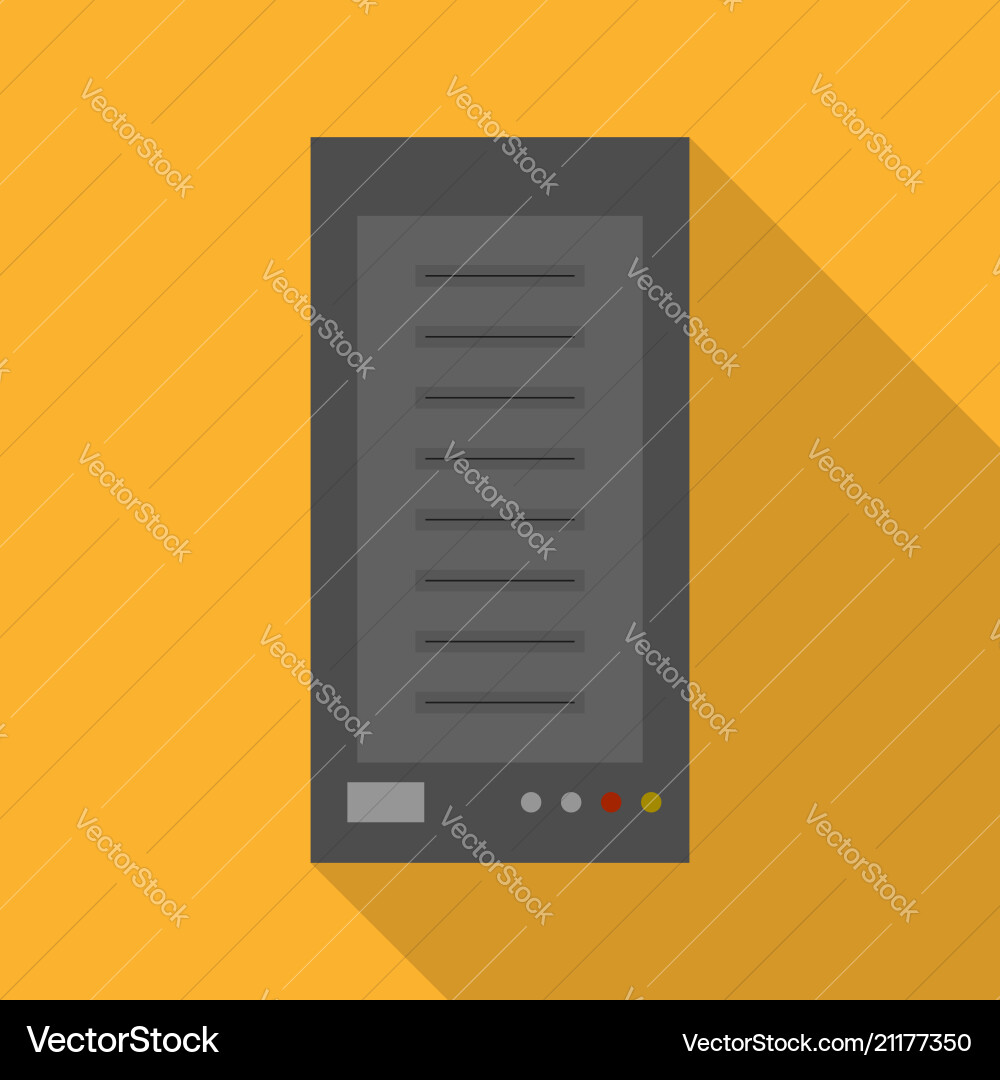 Server computer icon flat style Server computer icon flat style vector image