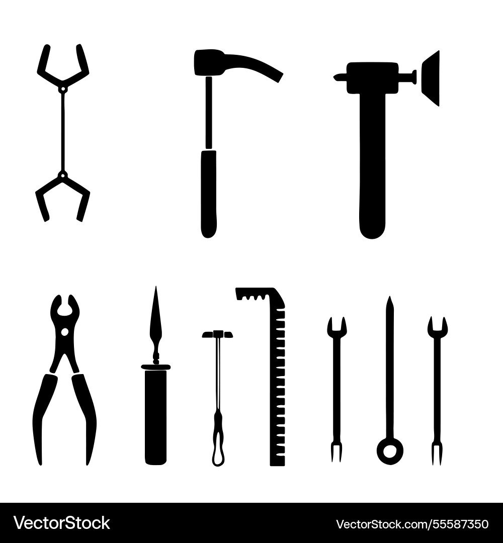 Set collections tools kit icon Royalty Free Vector Image