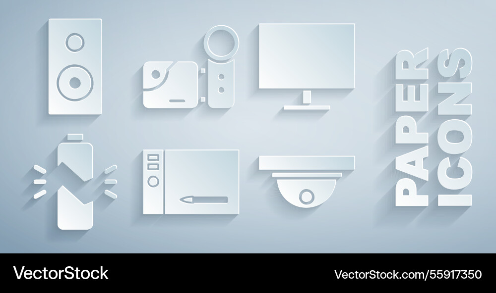 Set graphic tablet computer monitor screen broken Set graphic tablet computer monitor screen broken vector image
