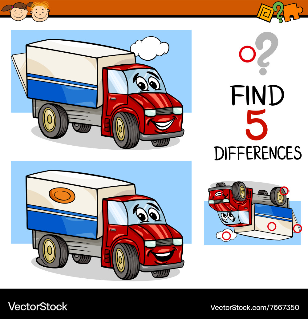Task of finding differences vector image