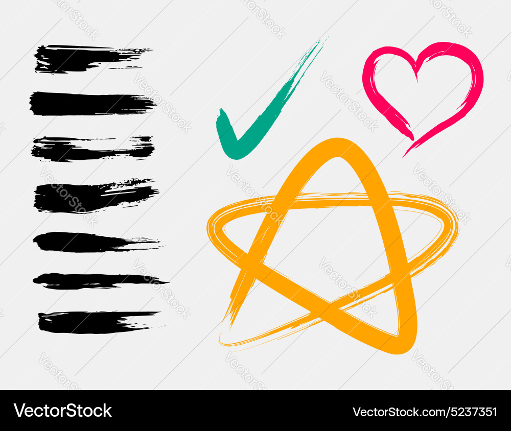 Artistic brushes 1 Royalty Free Vector Image - VectorStock