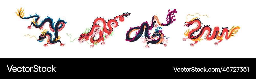 Chinese Dragon Mythology vector image