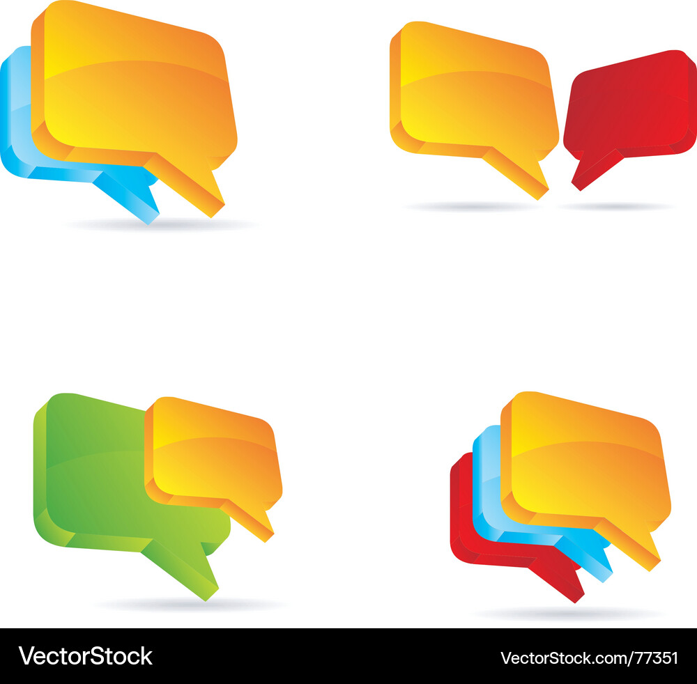 Communication Bubbles Vector Image