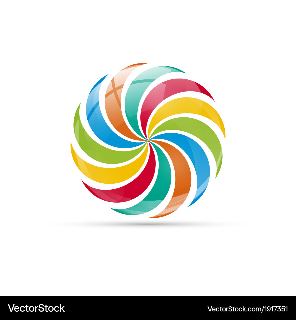Dynamic Rotating Logo Vector Image