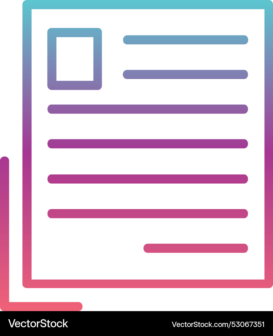 Form line gradient design vector image