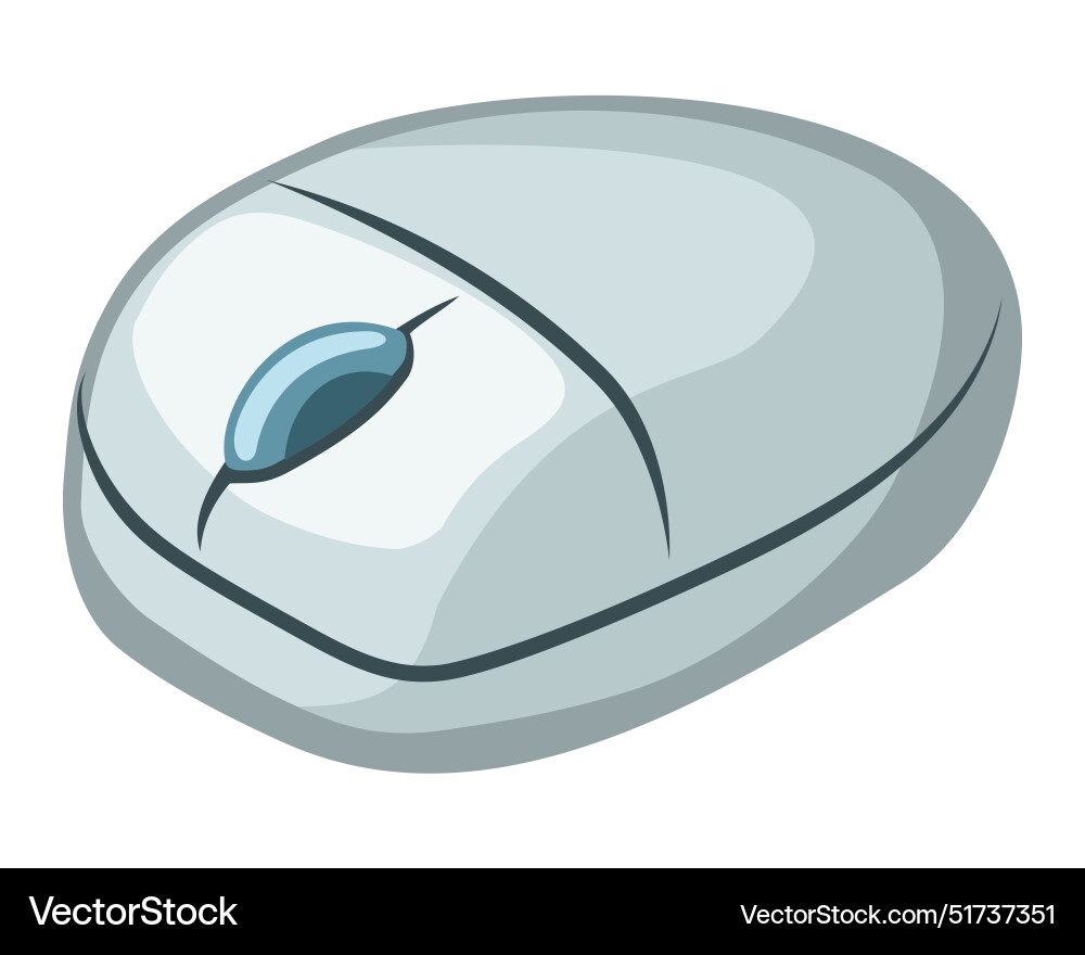 Glossy wireless computer mouse vector image