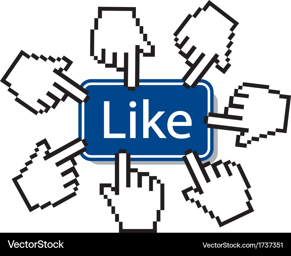 Like icon mouse cursor pressing button Vector Image