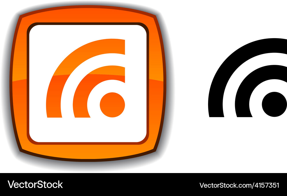 Rss button Vector Image